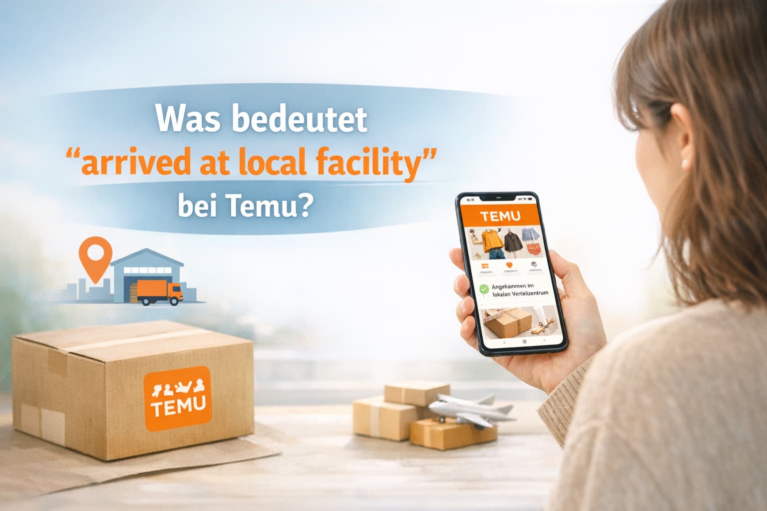 Was bedeutet „arrived at local facility“ bei Temu genau?