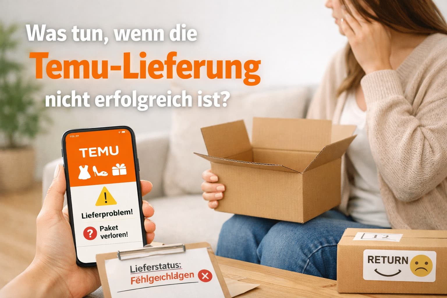 Was tun, wenn die Temu-Lieferung nicht erfolgreich ist